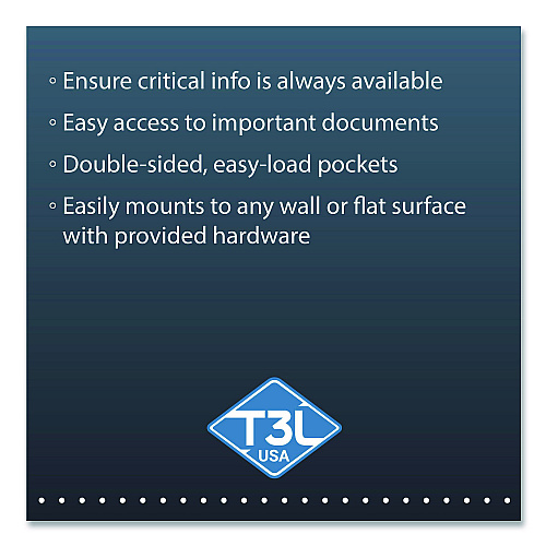Tarifold Easy-Load Wall Display Unit, 10 Panels with Black Borders, Black Base (EZW771)