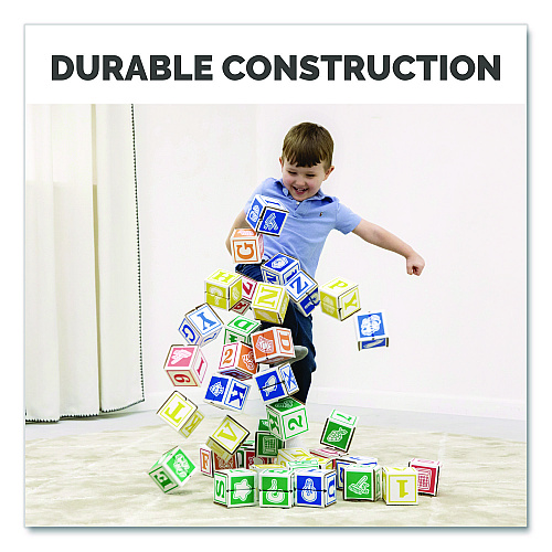 Bankers Box At Play 123 ABC Learning Blocks, Corrugated Board, Assorted, 50/Pack (100016408)