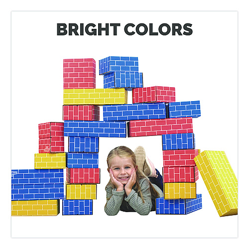 Bankers Box At Play Cardboard Building Block, 32-ECT Corrugated Board, Assorted, 20/Pack (1230802)