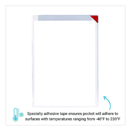 Tarifold Easy Clic Sub-Zero Signage Pocket, 8.5 x 11 Insert, Clear Frame, 10/Pack (19478110)