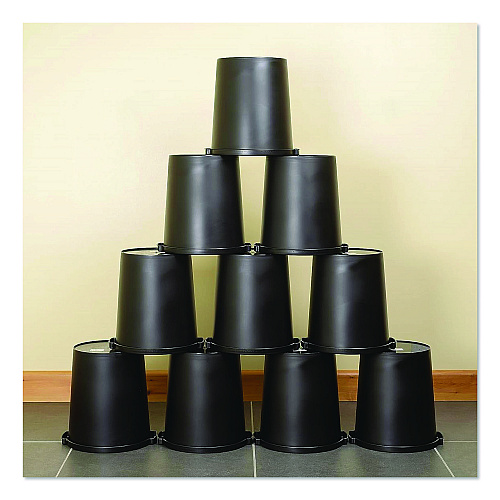 Tarifold Re-solution Commerical Waste Paper Bin, 4.5 gal, Plastic, Black (2292860990)