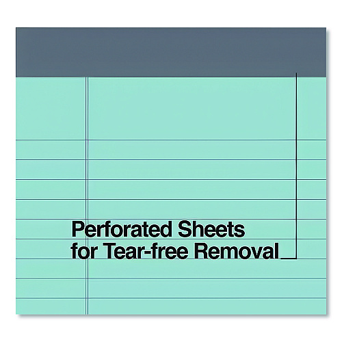 TRU RED Notepads, Wide/Legal Rule, 50 Assorted Pastel-Color 8.5 x 11.75 Sheets, 6/Pack (24419933)