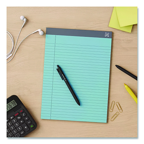 TRU RED Notepads, Wide/Legal Rule, 50 Assorted Pastel-Color 8.5 x 11.75 Sheets, 6/Pack (24419933)