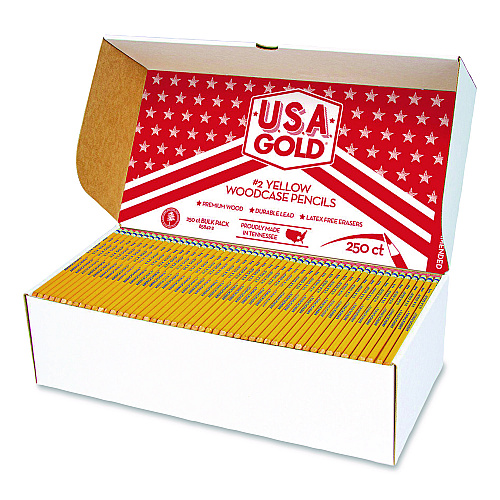 Cra-Z-Art School Pencils, HB #2, Black Lead, Yellow Barrel, 250/Box (858422P)