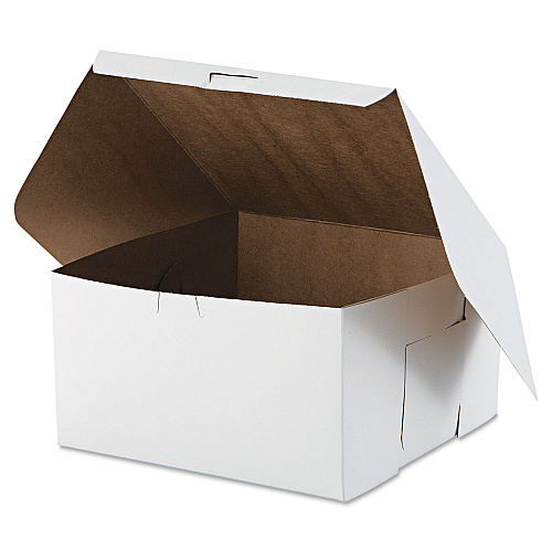 SCT White One-Piece Non-Window Bakery Boxes, 10 x 10 x 5.5, White, Paper, 100/Carton (0977)