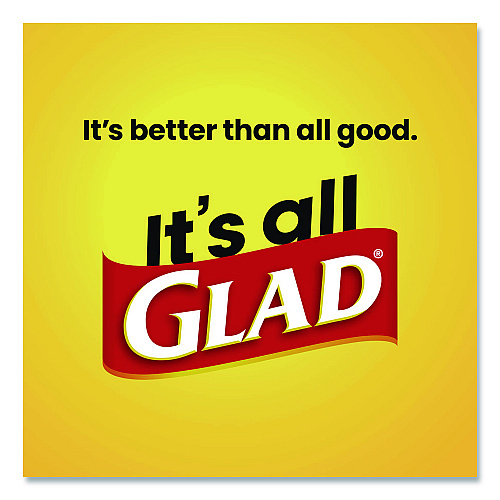 Glad Large Quick-Tie Trash Bags, Extra Strong, 30 gal, 0.81 mil, 30 x 33, Black, 40 Bags/Box, 4 Boxes/Carton (60035)