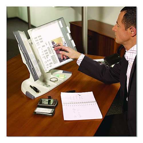 Tarifold Expansion Set for TD271 Desktop Reference System, 10 Panels with Gray Borders, Gray Base (TE271)