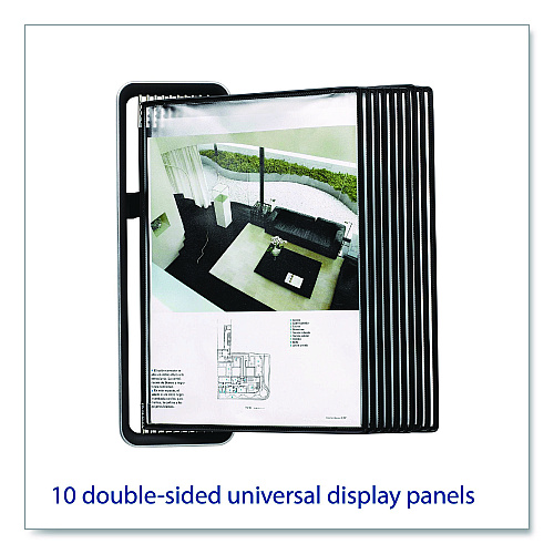 Tarifold VEO Wall Reference System, 10 Panels with Black Borders, Black Base (V714527)