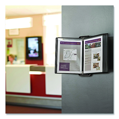 Tarifold VEO Wall Reference System, 10 Panels with Black Borders, Black Base (V714527)
