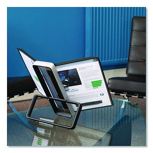 Tarifold VEO Desktop Reference System, 10 Panels with Black Borders, Black Base (V744127)
