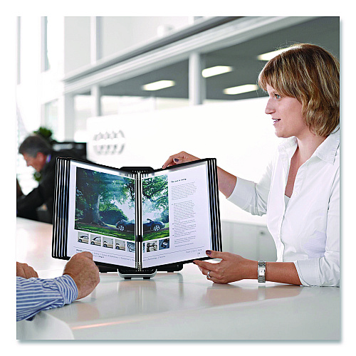 Tarifold VEO Desktop Reference System, 10 Panels with Black Borders, Black Base (V744127)