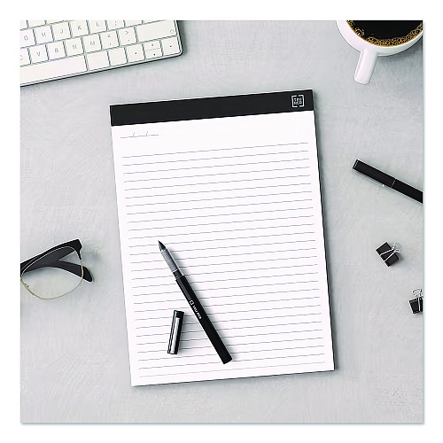 TRU RED Notepads, Wide/Legal Rule, (50) White 8.5 x 11.75 Sheets, 12/Pack (24419921)
