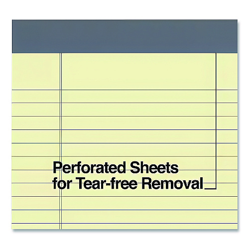 TRU RED Notepads, Wide/Legal Rule, (50) Canary Yellow 8.5 x 14 Sheets, 12/Pack (24419918)
