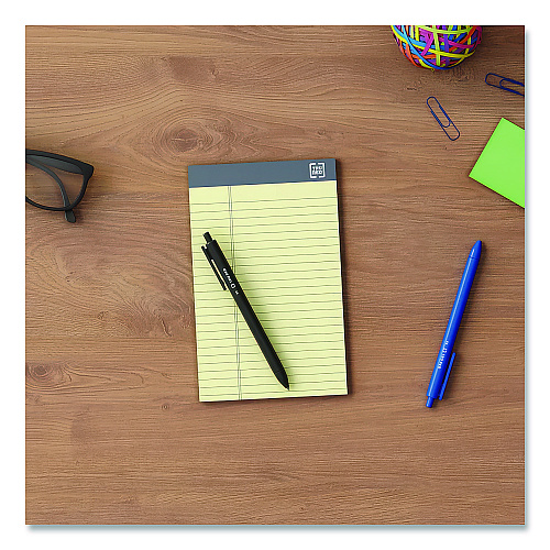 TRU RED Notepads, Narrow Rule, 50 Canary-Yellow 5 x 8 Sheets, 12/Pack (24419916)