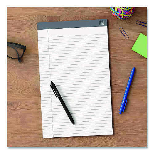 TRU RED Notepads, Wide/Legal Rule, 50 White 8.5 x 14 Sheets, 12/Pack (24419931)