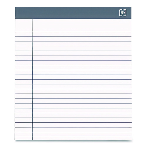 TRU RED Notepads, Wide/Legal Rule, 50 White 8.5 x 14 Sheets, 12/Pack (24419931)