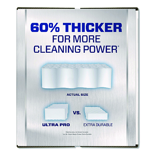 Mr. Clean Magic Eraser Ultra Pro Multi-Purpose Cleaner, 4.72 x 1.38 x 2.56 Thick, White, 26/Carton (17406)