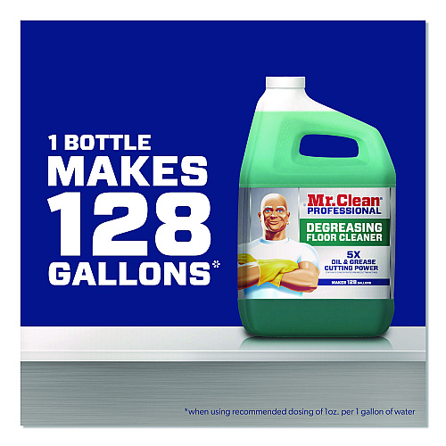Mr. Clean Degreasing Floor Cleaner, 1 gal Bottle, 3/Carton (19892)
