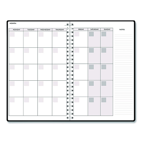 House of Doolittle Recycled Non-Dated Monthly/Weekly Planner, Abstract Faces, Black/White Cover, Undated (212141)