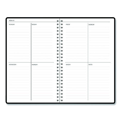 House of Doolittle Recycled Non-Dated Monthly/Weekly Planner, Crystals, Blue/Pink/White Cover, Undated (212143)