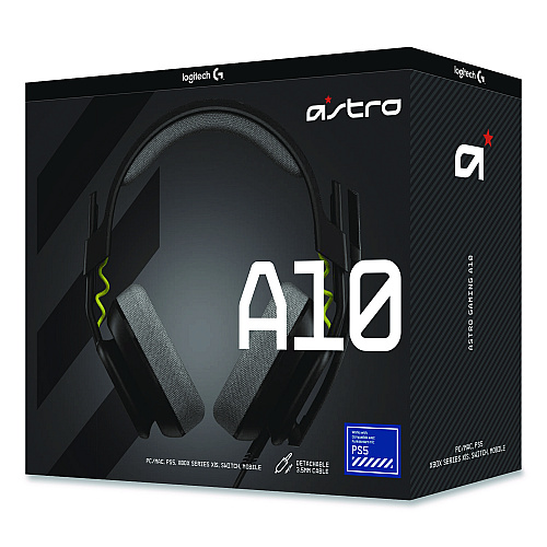 Logitech Astro A10 Over-the Ear Gaming Headset with Mic for Playstation, Black (939002055)