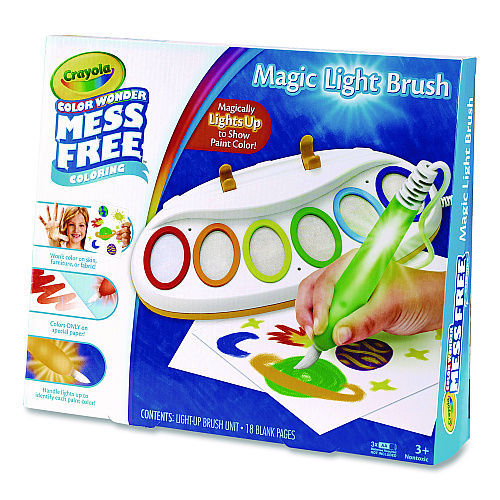 Crayola Color Wonder Magic Light Brush with (6) Color Wonder Paints and (18) Blank Color Wonder Paper Sheets (757130)