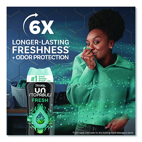 Downy Unstoppables In-Wash Scent Booster Beads, Fresh Scent, 30.1 oz Canister (14518)