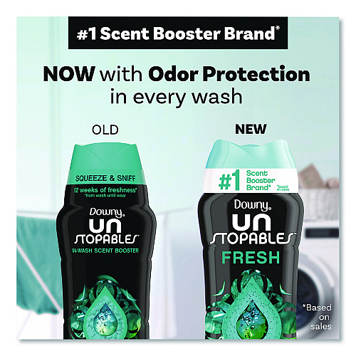 Downy Unstoppables In-Wash Scent Booster Beads, Fresh Scent, 30.1 oz Canister (14518)