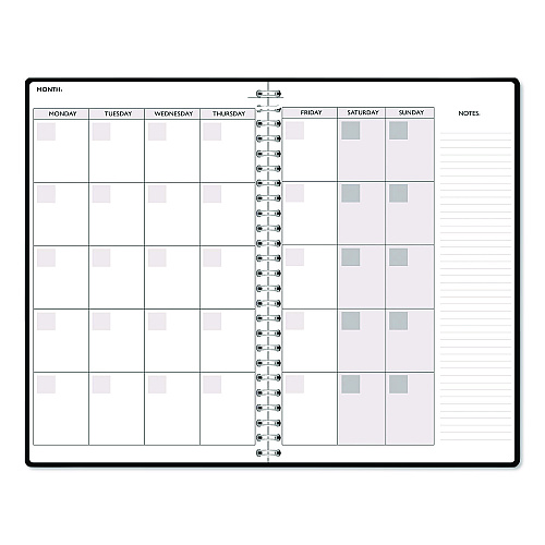 House of Doolittle Recycled Non-Dated Monthly/Weekly Planner, Black and White Floral, Black/White Cover,  Undated (212149)