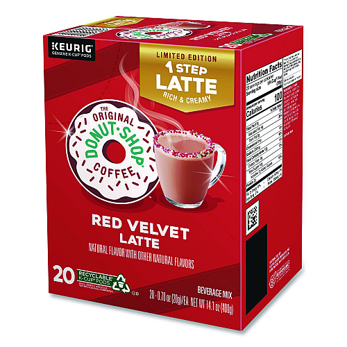 The Original Donut Shop Red Velvet One-Step Latte K-Cup, 20/Box (5000362053)