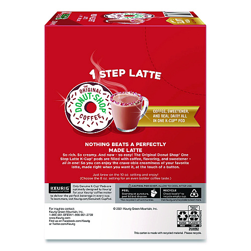 The Original Donut Shop Red Velvet One-Step Latte K-Cup, 20/Box (5000362053)