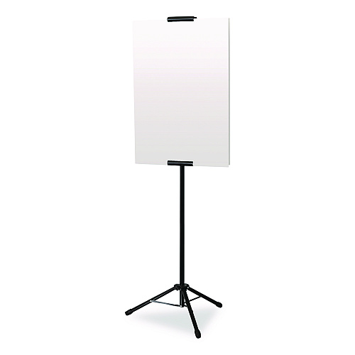 Excello Global Products Blank Floor Sign Stand, Holds Posters Up to 77", 26" to 86" Tall, Black Stand, White Face (EGPHD0523)