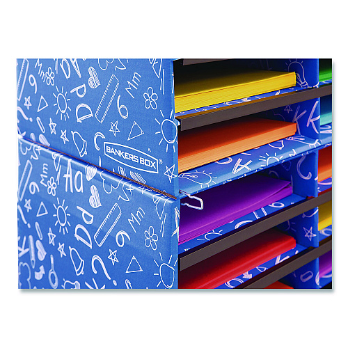 Bankers Box Classroom Collection Literature Sorter, 10 Sections, 19.5 x 12.27, Blue (3384201)