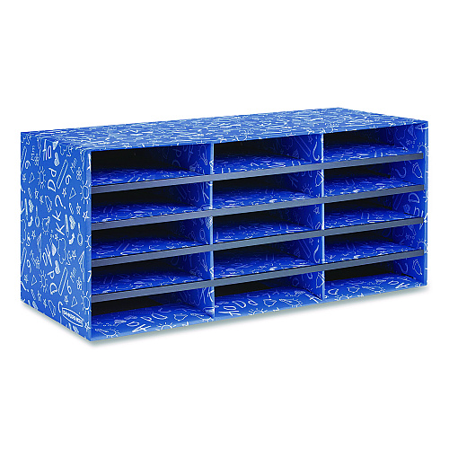 Bankers Box Classroom Collection Literature Sorter, 15 Sections, 28.5 x 12.37, Blue (3384301)