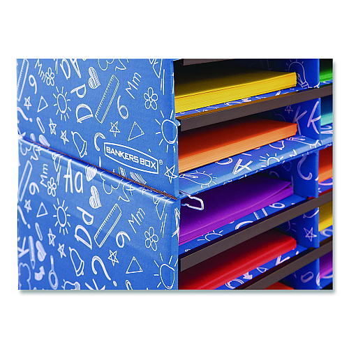 Bankers Box Classroom Collection Literature Sorter, 15 Sections, 28.5 x 12.37, Blue (3384301)