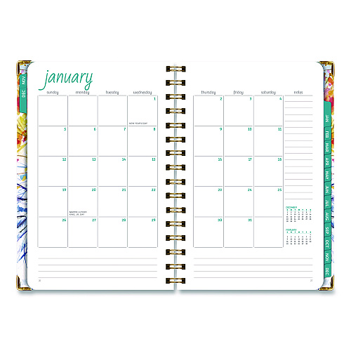 Global Printed Products Seasons Tree Weekly/Monthly Planner, Seasons Tree Artwork, 8 x 5.5, Multicolor Cover, 14-Month: Nov 2024 to Dec 2025 (SPLS255820)