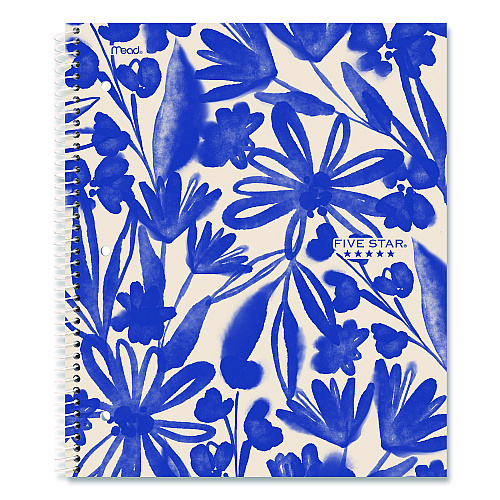 Five Star Soft Pedals Spiral Notebook, 1-Subject, Medium/College Rule, Assorted Cover Colors, (80) 11 x 8.5 Sheets, 2/Pack (820331)