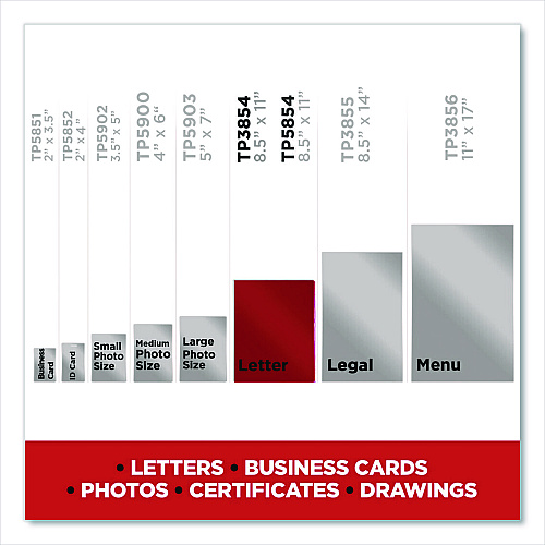 Scotch Laminating Pouches, 3 mil, 8.9" x 11.4", Clear, 150/Pack (TP3854150)