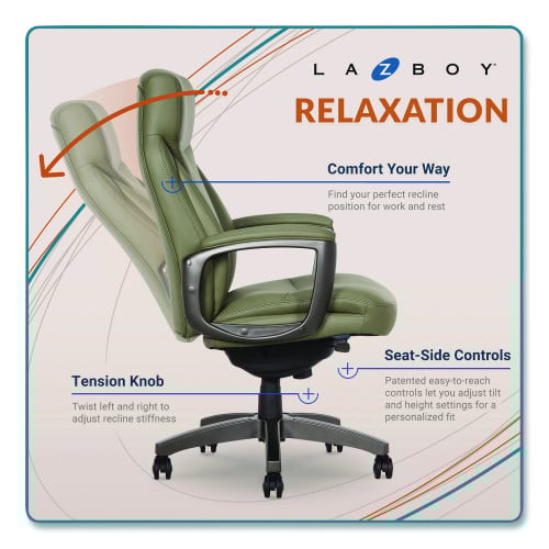 La-Z-Boy Arcadian Bonded Leather Executive Chair, Supports