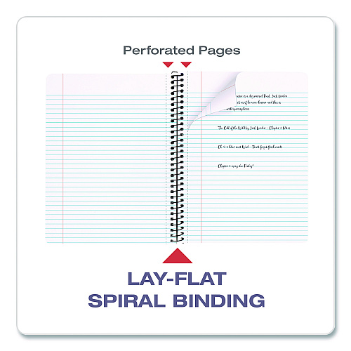 Oxford Spiralbound Composition Books, Medium/College Rule, Assorted Cover Colors, (80) 9.75 x 7.5 Sheets, 4/Pack (64947)