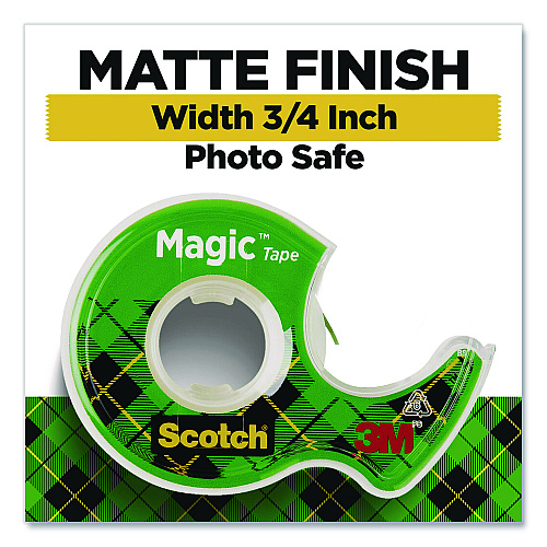 Scotch Magic Tape in Handheld Dispenser, 1" Core, 0.75" x 24.9 ft., Clear, 2/Pack (2105)
