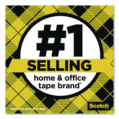 Scotch Double-Sided Permanent Tape in Handheld Dispenser, 1" Core, 0.5" x 500", 6/Pack (6137H2PCMP)