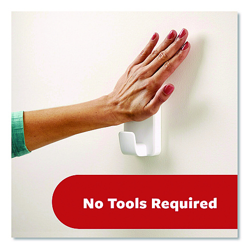 Command X-Large Utility Hooks, Plastic, White, 15 lb Capacity, 1 Hook and 4 Strips (17011ES)