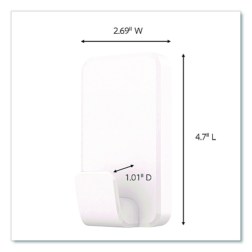 Command X-Large Utility Hooks, Plastic, White, 15 lb Capacity, 1 Hook and 4 Strips (17011ES)