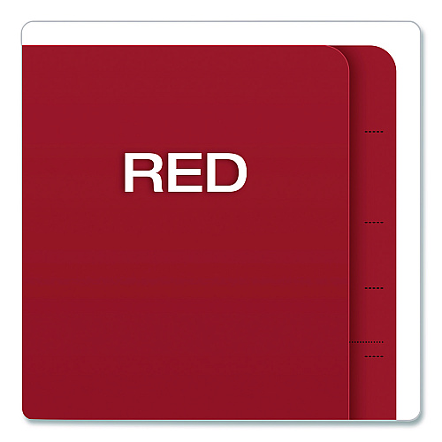 Pendaflex Colored Pressboard End Tab Classification Folders, 1.75" Expansion, 1 Divider, 4 Fasteners, Letter Size, Red Exterior, 10/Box (H1150R)