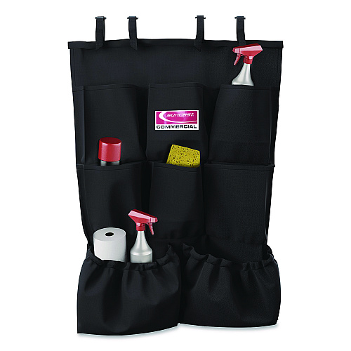 8-Pocket Organizer for Suncast Commercial Full-Size and Compact Housekeeping Carts, 19.5" x 1.67" x 26.83", Black (HKCBAG04D)