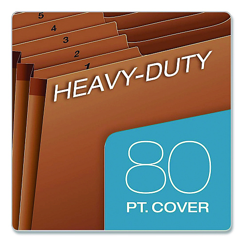 Pendaflex Heavy-Duty Open-Top Expanding Stadium File, 31 Sections, 1/3-Cut Tabs, Legal Size, Redrope (R219DHDBX)