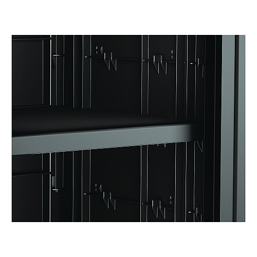 Adjustable Shelf for Suncast Commercial Full-Size Housekeeping Carts HKC1000/HKC2000, Plastic, Black (HKCSHELF)
