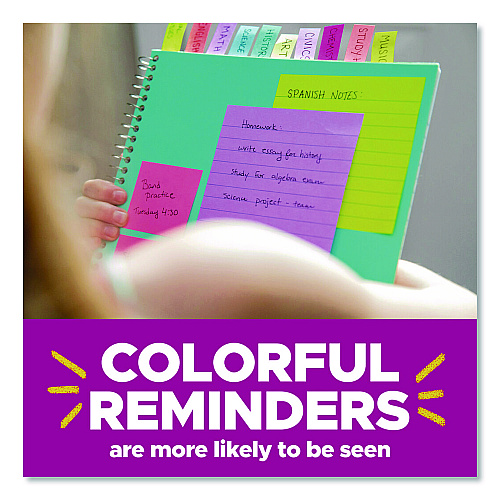 Post-it Original Pads in Poptimistic Collection Colors, 1.38" x 1.88", 100 Sheets/Pad, 18 Pads/Pack (65318AU)