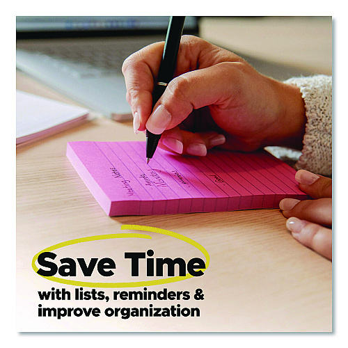 Post-it Original Pads in Poptimistic Collection Colors, 1.38" x 1.88", 100 Sheets/Pad, 18 Pads/Pack (65318AU)